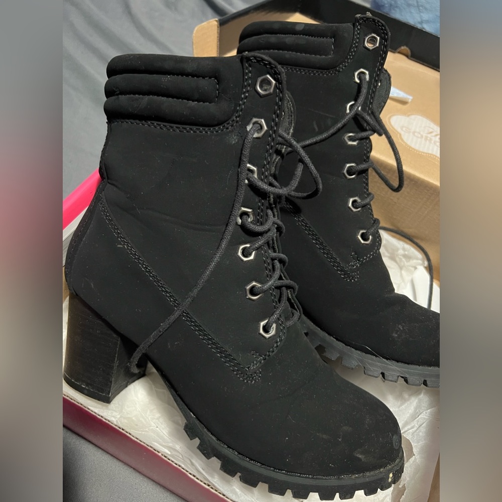 Charlotte Russe heeled combat boots